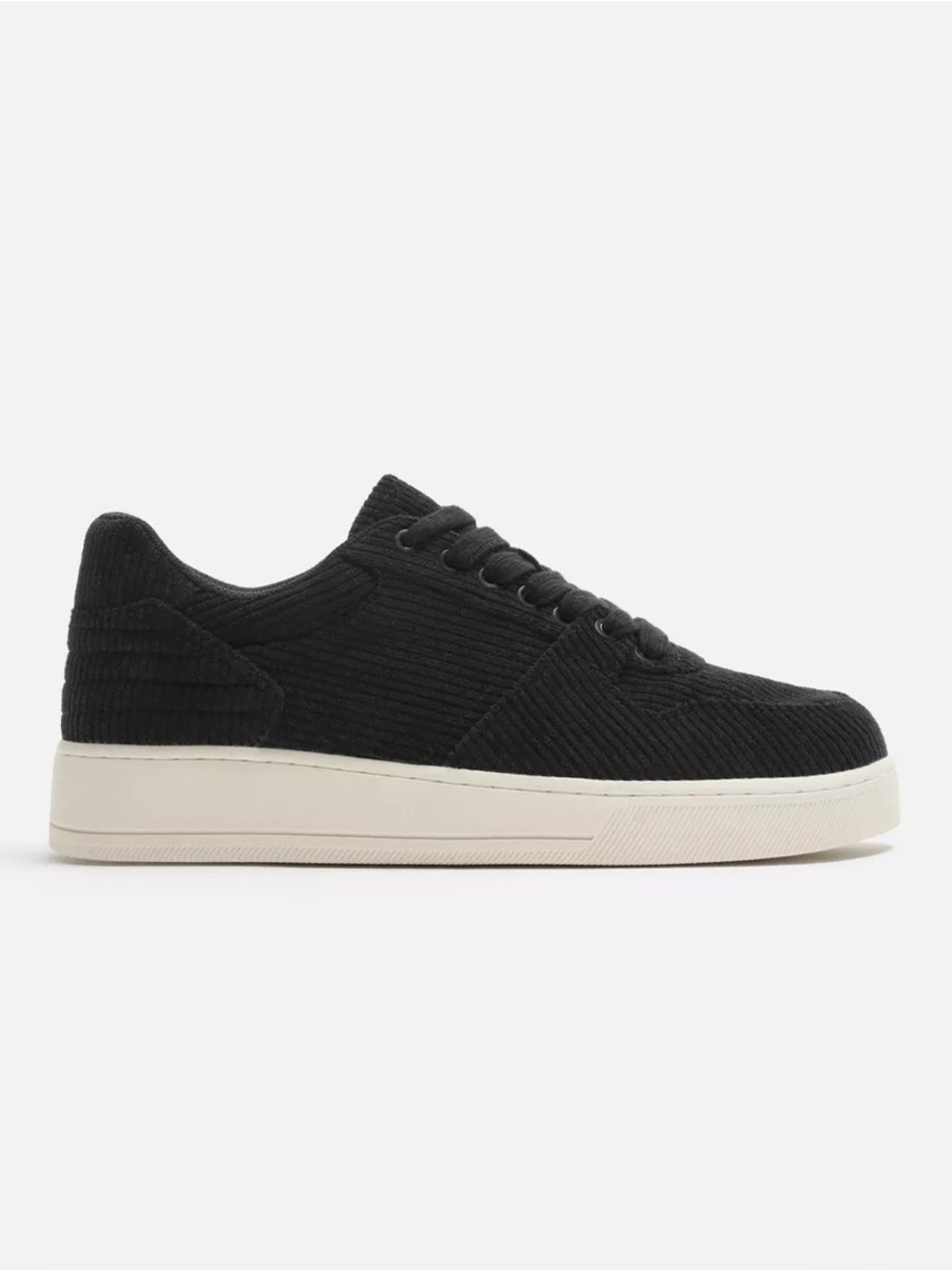 ZARA Men's Black Corduroy Fashion Sneakers